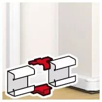 eclisse de jonction pour goulottes mosaic 50x80/130/180 - blanc (075661)