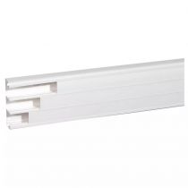 goulotte 3 compartiments à clippage direct 50x180mm mosaic - blanc antimicrobien (075704)