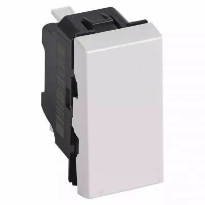 poussoir inverseur 6a 250v~ mosaic 1 module - blanc (077031)