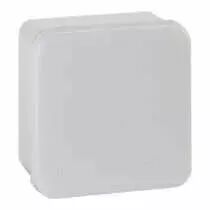 bo�te de d�rivation carr�e pour presse-�toupe plexo gris -face lisse -80x80x45mm (092011)