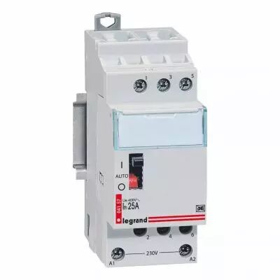 contacteur cx� pour tarifs heures creuses tripolaire 400v~ 20a - 2 modules (092754)