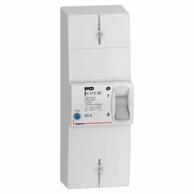 disjoncteur branchement enedis 2p diff�rentiel 500ma s�lectif 60a non r�glable (401006)