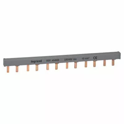 peigne d'alimentation 2p hx� traditionnel pour bornes vis - longueur 12 modules (404938)