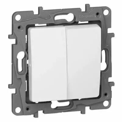 double va-et-vient nilo� 10ax 250v~ - finition pur (664702)