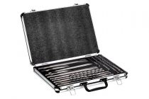 set de forets/burins sds-plus « sp », 17 pièces, dans un coffret en aluminium (628414000)
