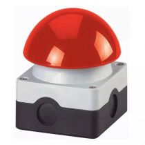 coupure pompiers, 1f+1o, bouton ' coup de poing ' rouge, montage en saillie (229746)