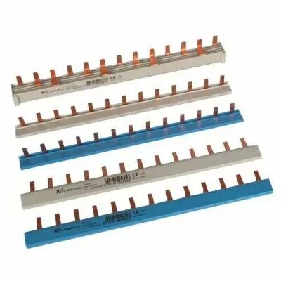 rail de phase, 1ph, 10qmm, coud� bleu, stylet, 13 modules (264919)