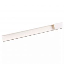 moulure keva 32mmx15mm-fond+couvercle-2 compartiments-longueur 2,10m-blanc artic (11541)