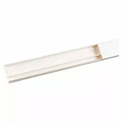 moulure keva 50mmx15mm - fond+couvercle-2 compartiments-longueur 2m-blanc artic (11560)