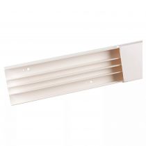 moulure keva 75mmx20mm - fond+couvercle-4 compartiments-longueur 2m-blanc artic (11601)