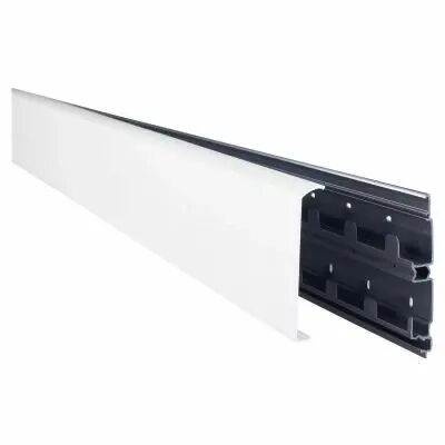 plinthe keva 80x20mm - fond+couvercle - 3 compartiments -longueur 2m-blanc artic (11740)