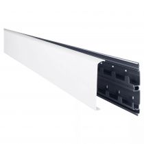 plinthe keva 80x20mm - fond+couvercle - 3 compartiments -longueur 2m-blanc artic (11740)