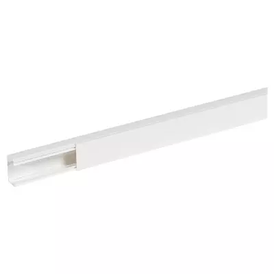 goulotte distribution viadis 40x25mm-fond+couvercle-1 compart-longueur 2m-blanc (16280)