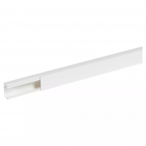 goulotte distribution viadis 40x25mm-fond+couvercle-1 compart-longueur 2m-blanc (16280)
