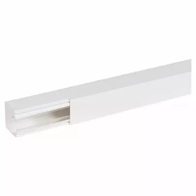 goulotte distribution viadis 60x60mm-fond+couvercle-1 compart-longueur 2m-blanc (16400)