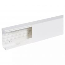 goulotte distribution viadis 150x60mm-fond+couvercle-1 compart-longueur 2m-blanc (16520)