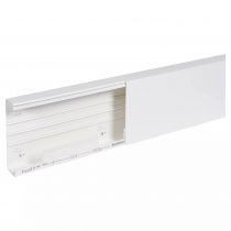 goulotte distribution viadis 200x60mm-fond+couvercle-1 compart-longueur 2m-blanc (16540)
