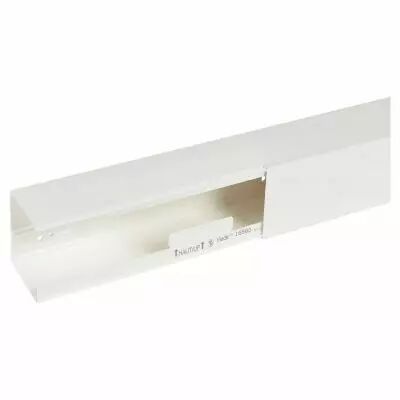 goulotte distribution viadis 90x80mm-fond+couvercle-1 compart-longueur 2m-blanc (16580)