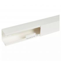 goulotte distribution viadis 90x80mm-fond+couvercle-1 compart-longueur 2m-blanc (16580)
