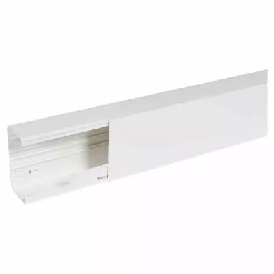 goulotte distribution viadis 150x80mm-fond+couvercle-1 compart-longueur 2m-blanc (16620)