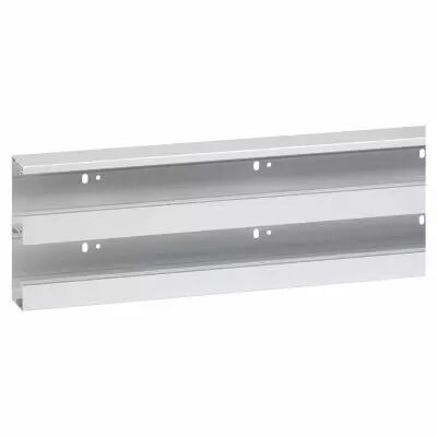 goulotte logix 45 - 160x50mm-2 compartiments-fond livr� sans couvercle-aluminium (32614)