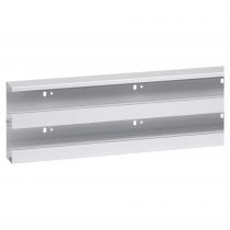 goulotte logix 45 - 160x50mm-2 compartiments-fond livré sans couvercle-aluminium (32614)