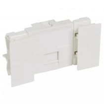 prise rj45 catégorie 6 logix - blindée stp - 2 modules - blanc artic (49069)