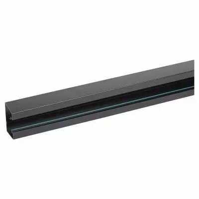 goulotte logix 45-85x50mm-1 compartiment-2m-livr� sans couvercle-pvc noir (68233)