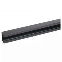 goulotte logix 45-85x50mm-1 compartiment-2m-livré sans couvercle-pvc noir (68233)