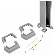 colonne 1 compartiment logix 2,67m alu avec couvercles pvc blanc (pw32311)