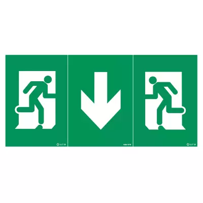 pictogramme universel autocollant - �vacuation (956970)