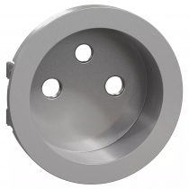 odace alu- enjoliveur seul prise de courant 2p+t 16a (s530659)