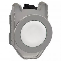 harmony xb4 - bouton poussoir à impulsion - flush - blanc - 1f - vis étr (xb4fa11)