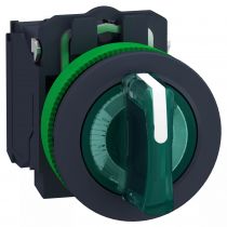 harmony xb5 - bouton à manette lumin - 3 pos fix - vert - 1o+1f - 230v (xb5fk133m5)