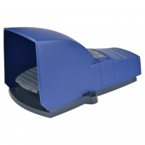 preventa xpeb - inter. à pied - simple - avec capot - plast.- bleu - 2o+2f (xpeb511)
