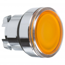 harmony xb4 - tête bouton pousser-pousser lumineux - ø22 - orange (zb4bh053)