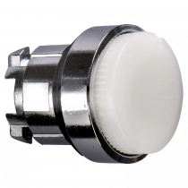 harmony xb4 - tête bouton pousser-pousser lumineux - ø22 - blanc (zb4bh13)