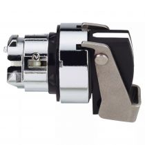 harmony xb4 - tête bouton tournant à crosse - ø22 - 2 pos fix - cad g - noir (zb4bj291)