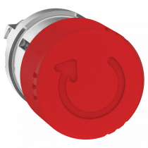 harmony xb4 - tête bouton arrêt urgence - ø30 - pousser tourner - rouge (zb4bs834)