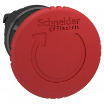 harmony xb4 - tête bouton arrêt urgence - ø40 - pousser tourner - rouge (zb4bs8447)