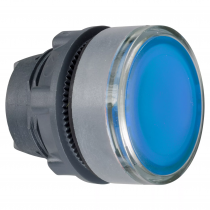 harmony xb5 - tête de bouton poussoir - ø22 - col grise - pour étiq - bleu (zb5aa68c0)