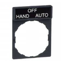 harmony porte étiquette 30 x 40 mm standard - ø22 - avec étiquette hand-off-auto (zby2387)