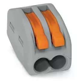borne wago 222 2x4mm� � leviers souple & rigide (222-412)