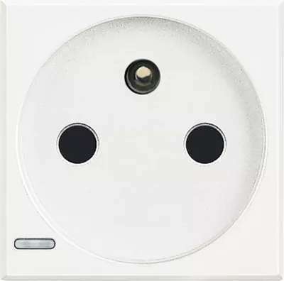 bticino-prise de courant 2p+t axolute � bornes automatiques - finition white - 2 modules (hd4142an)