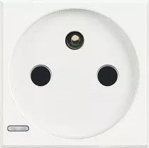 bticino-prise de courant 2p+t axolute &agrave; bornes automatiques - finition white - 2 modules (hd4142an)