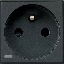 bticino-prise de courant 2p+t axolute &agrave; bornes automatiques - anthracite - 2 modules (hs4142an)