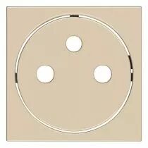 hager - enjoliveur gallery prise de courant affleurante 2p+t, finition dune (wxd106d)