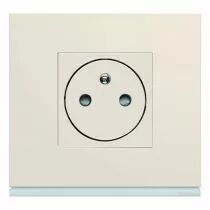 hager - enjoliveur gallery prise de courant affleurante 2p+t, finition dune (wxd106d)