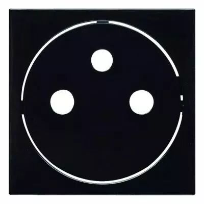hager - enjoliveur gallery prise de courant affleurante 2p+t, finition night (wxd106n)
