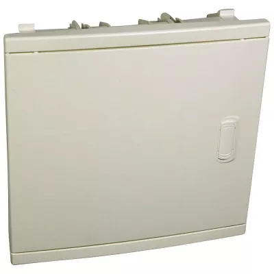 legrand-coffret modulaire encastr� 1 rang�e 12+2 modules - porte isolante galb�e blanche (001511)